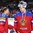 COLOGNE, GERMANY - MAY 21: Russia's Artemi Panarin #72 and Andrei Vasilevski #88 are all smiles after a 5-3 bronze medal game win over Finland at the 2017 IIHF Ice Hockey World Championship. (Photo by Andre Ringuette/HHOF-IIHF Images)

